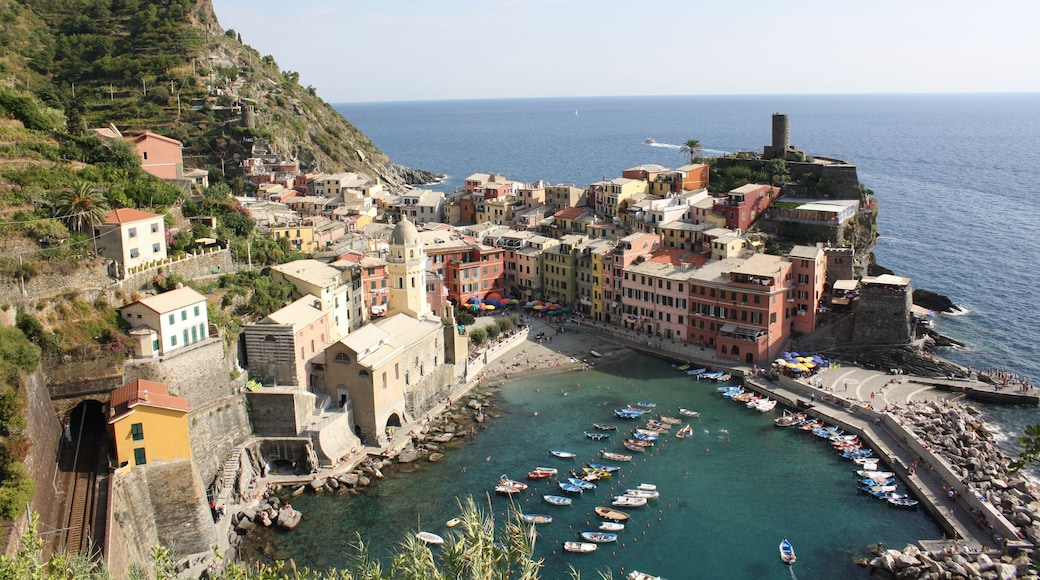 Vernazza Harbor and Doria Castle