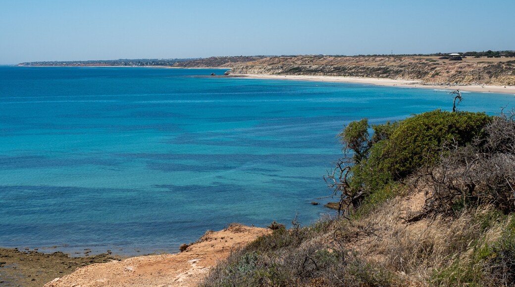 Aldinga and Port Willunga beach on a bright sunny day in South Australia on January 29th 2020