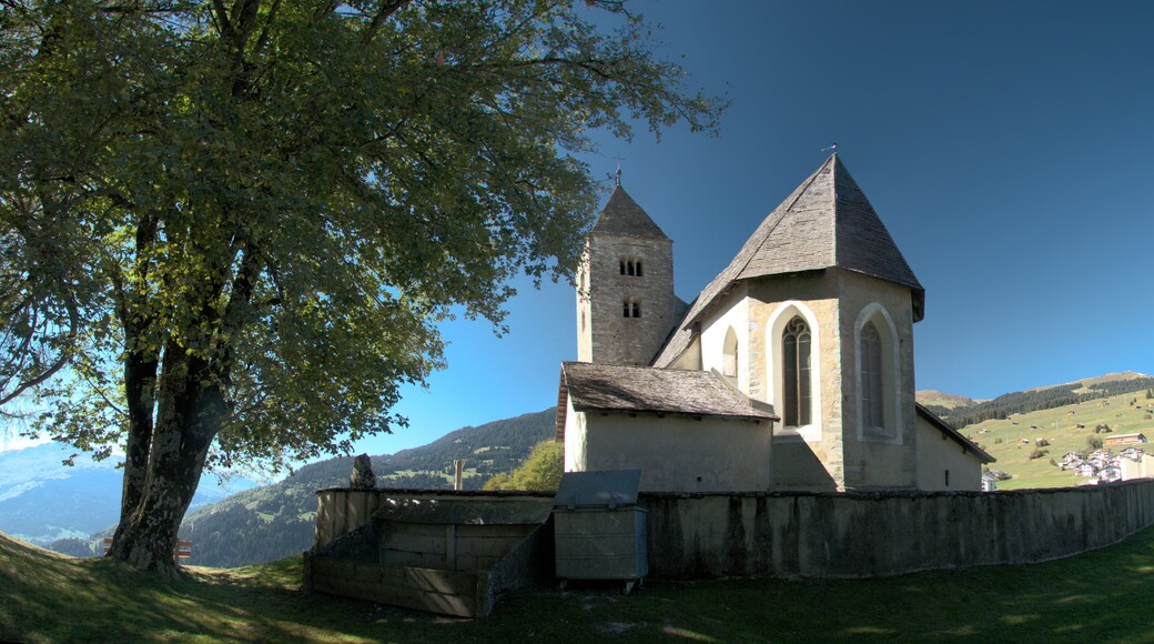 St. Remigius Church on a Hill at Falera, Switzerland