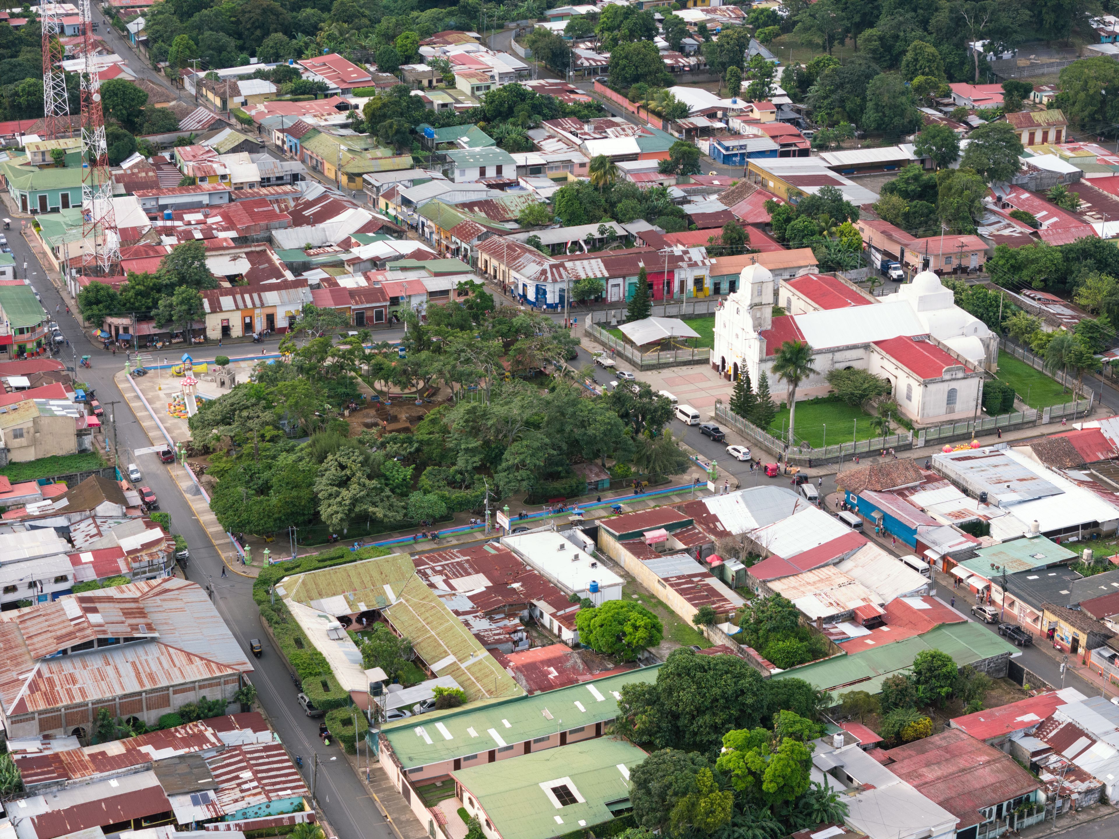 Central park in San Marcos Nicaragua
