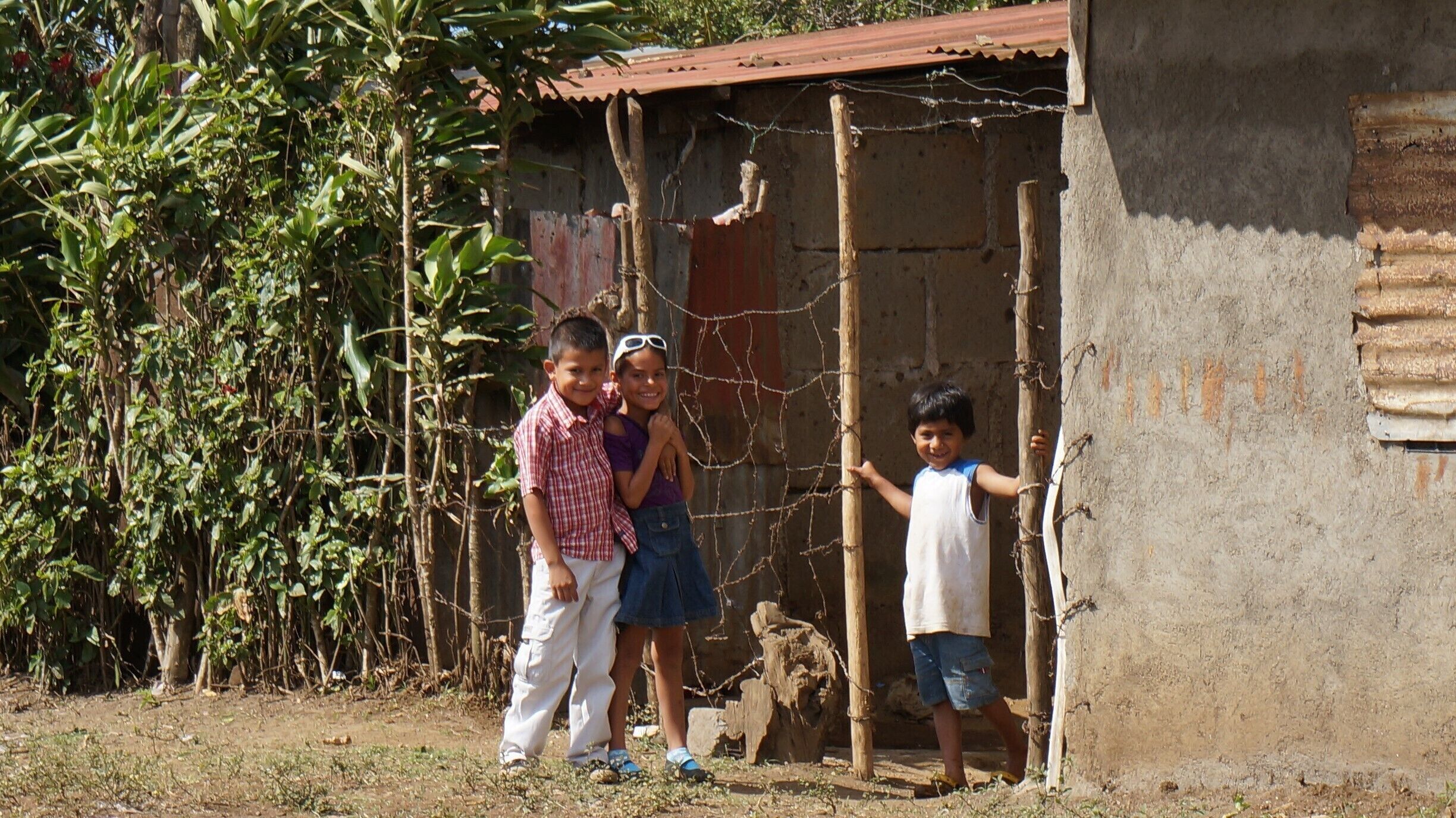 Local kids posing for the camera. They were so cute!