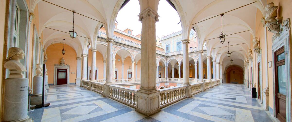 Palazzo Doria Tursi showing heritage elements and interior views