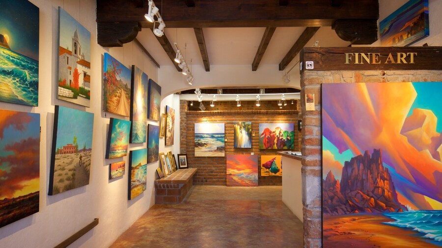 Old Town Gallery showing art and interior views