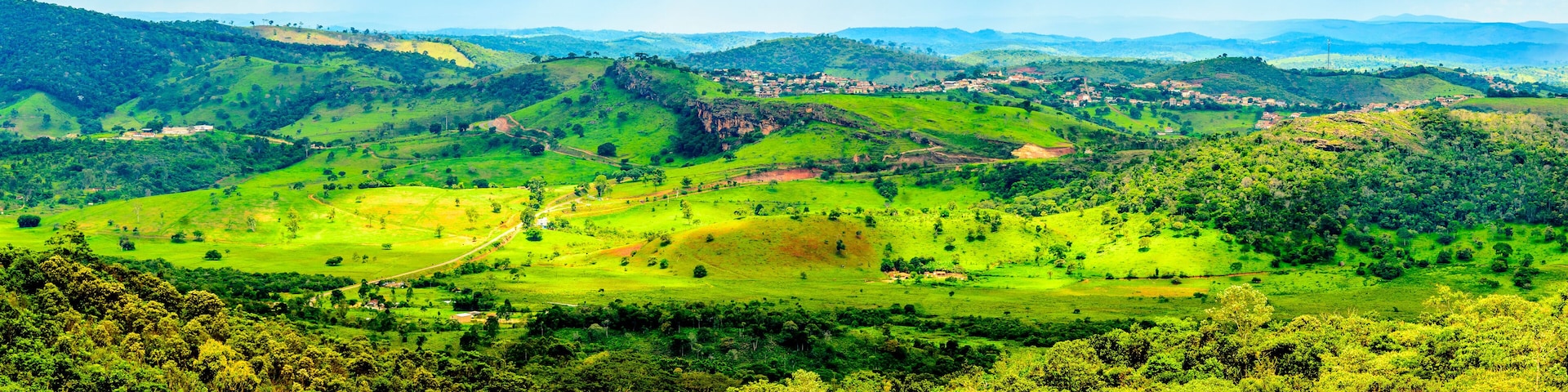 Panoramic view of country side the state of Minas Gerais , Brazil.
