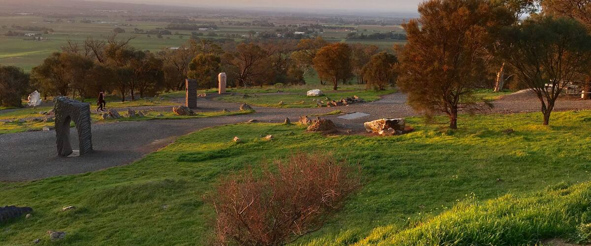 Menglers Hill Pic (3) at near sunset. Mid teens temperature today and a stunning sunset beneath the clouds facing west. Did you know SA is one of the places on this glorious earth of ours where the Sun always sets over the ocean! 😏