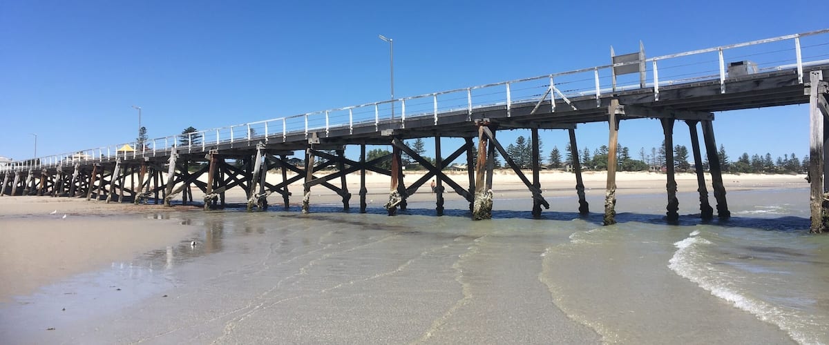 Semaphore in Adelaide is a great place for food,drink and ice cream. Then head to beach and take a walk along the jetty, paddle in the sea or just relax on the beach