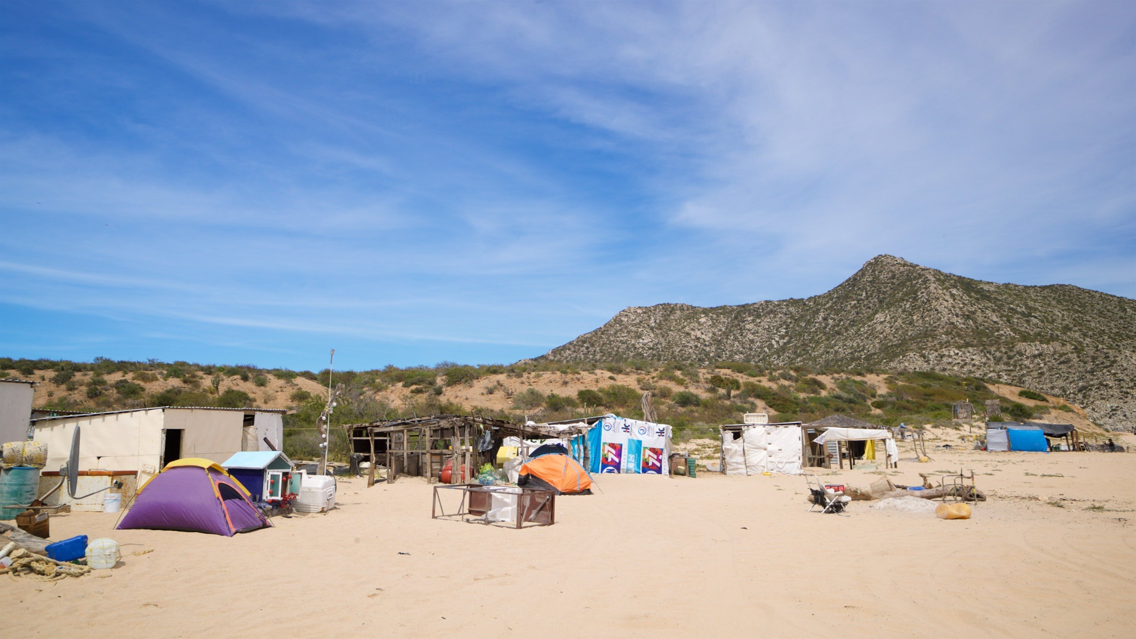 Los Frailes featuring a beach and a small town or village