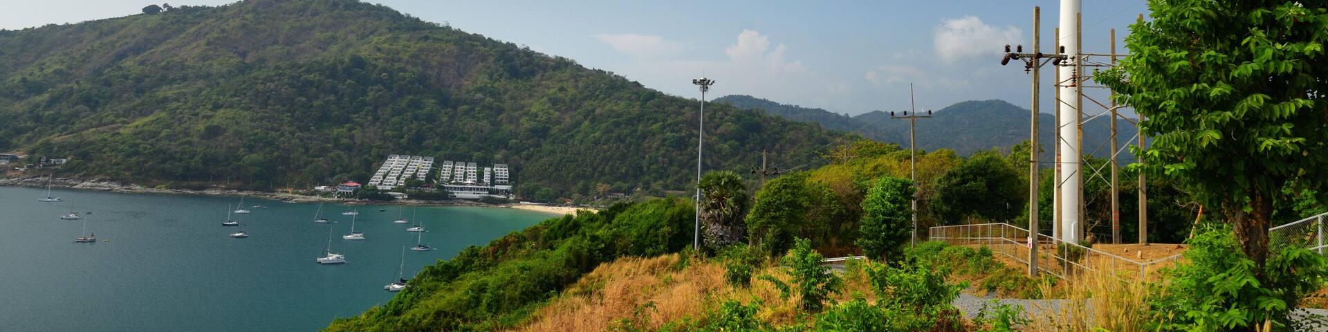 Windmill viewpoint at Nai Harn beach in South Phuket, Thailand