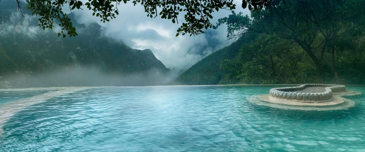 caves of Tolantongo, panoramic view (Tolantongo caves), Hidalgo. Mexico