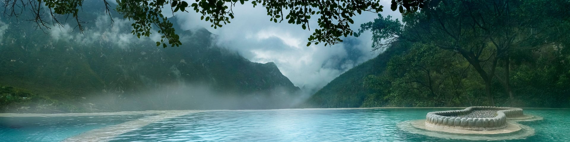 caves of Tolantongo, panoramic view (Tolantongo caves), Hidalgo. Mexico