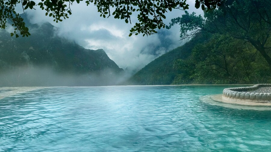 caves of Tolantongo, panoramic view