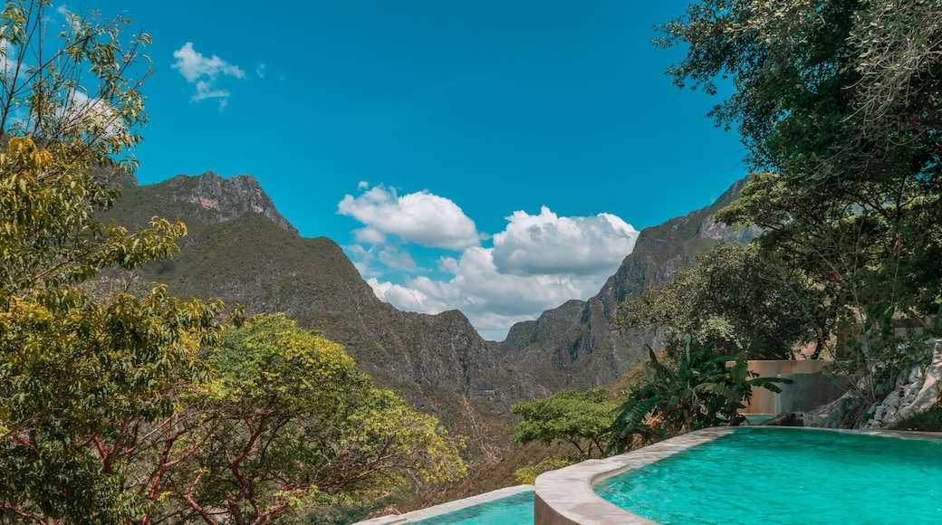 Thermal water pools in Tolantongo, Mexico