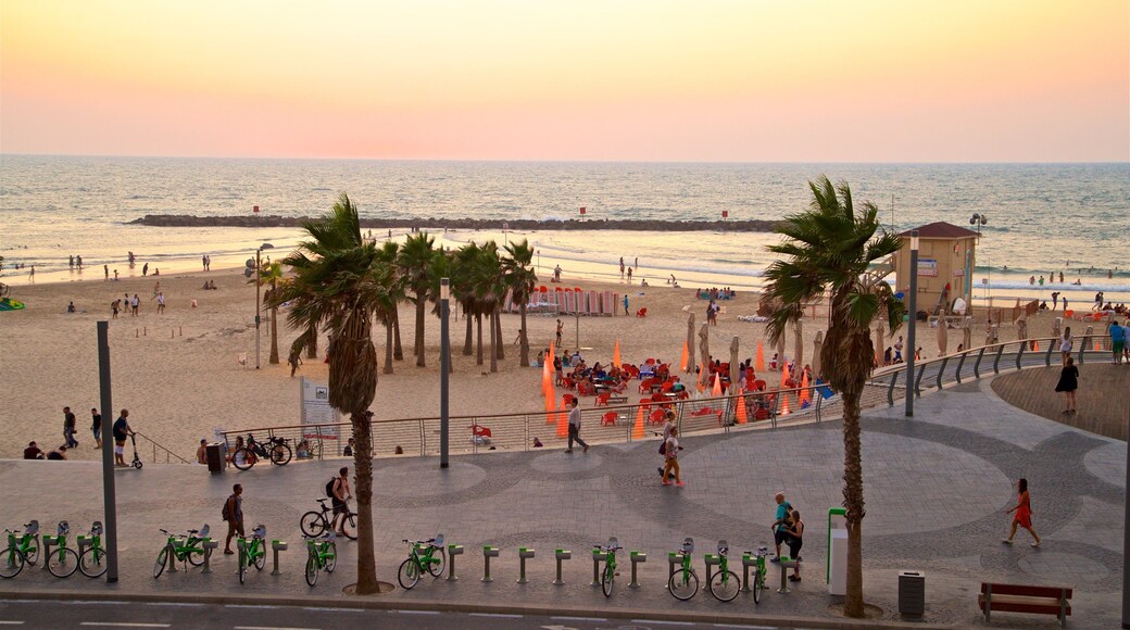Bugrashov Beach som viser kyst, solnedgang og sandstrand