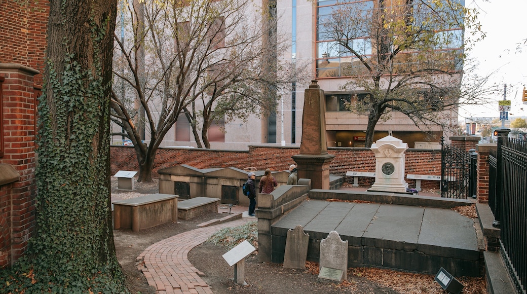 Edgar Allan Poe\'s Gravesite and Memorial which includes a cemetery