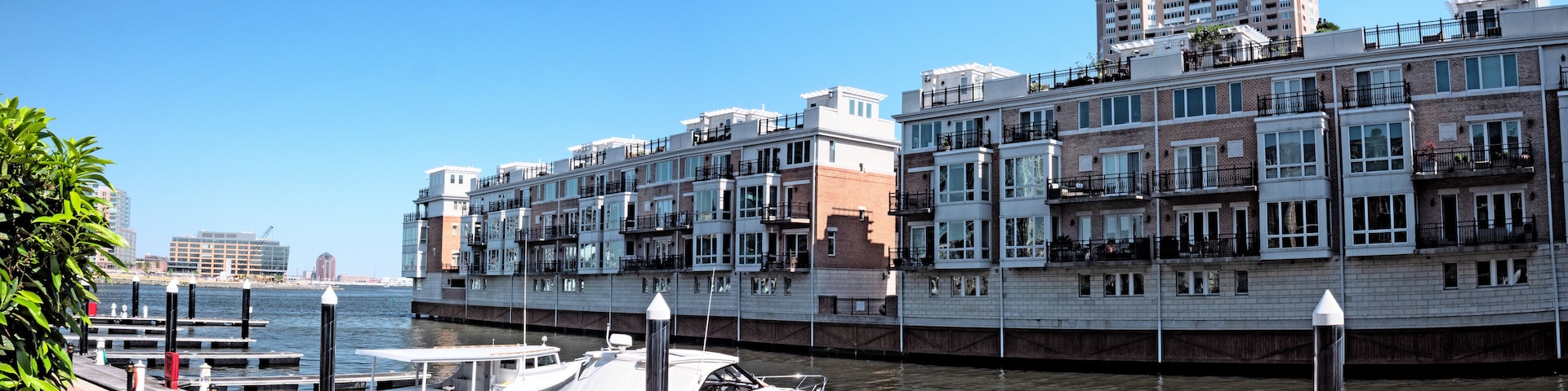 Baltimore Maryland Inner Harbor Waterfront Boardwalk Housing