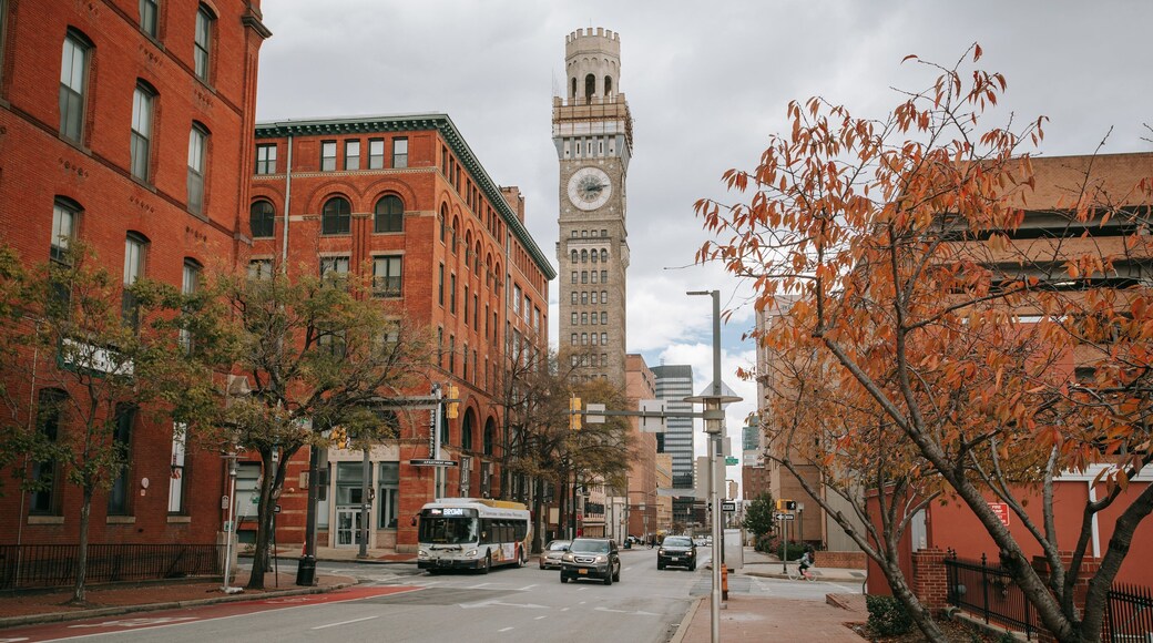 Bromo Seltzer Arts Tower showing a high rise building, heritage architecture and a city
