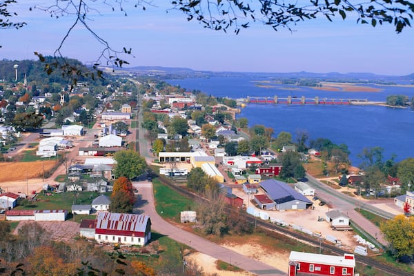 Bellevue State Park and Great River Road, Lock Dam 12, Bellevue, Michigan
