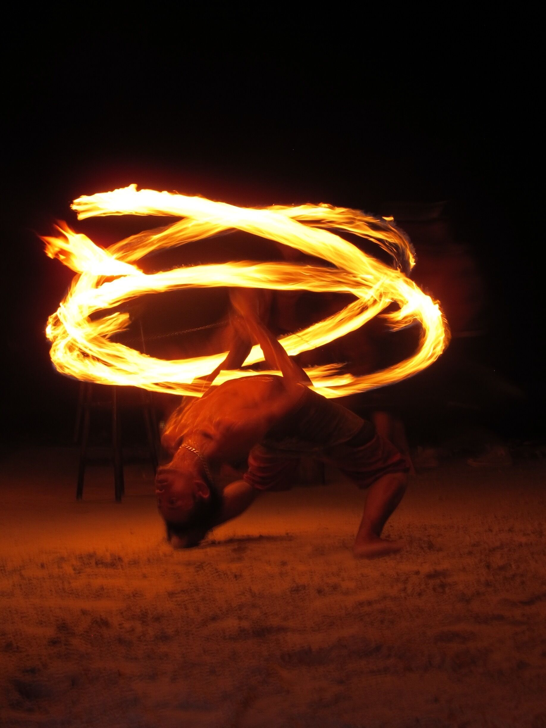 It is just amazing how they can play with the fire poi 
