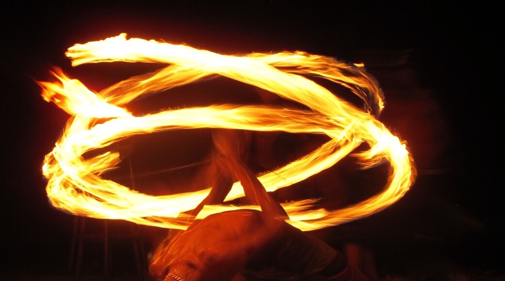 It is just amazing how they can play with the fire poi