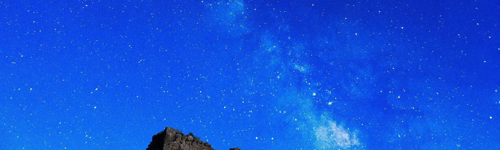 Galaxy over the Mendenitsa castle.