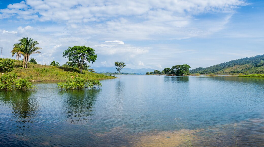 Panoramic view of Barinas dam. Barinas State, Venezuela