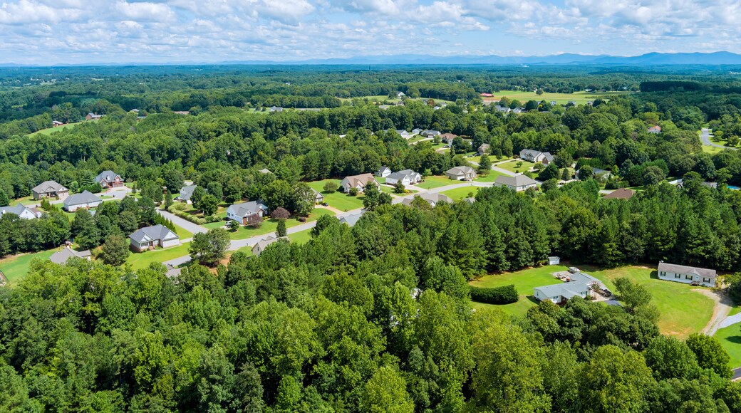 Aerial top view of Boiling Springs at beautiful town urban near forest landscape the South Carolina US