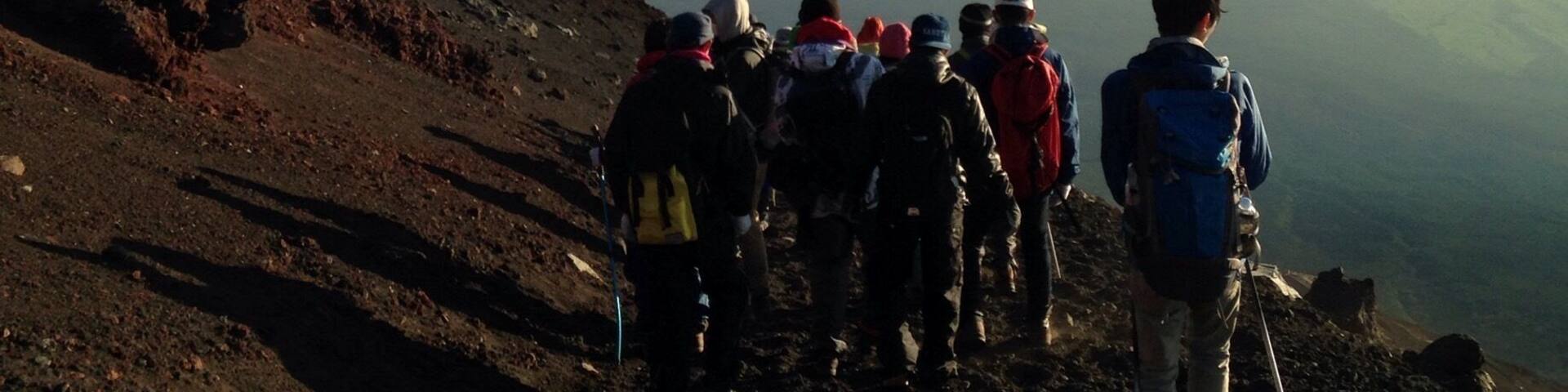 Head in the clouds. Descending after watching a beautiful sunrise atop Mount Fuji. #weekendgetaway