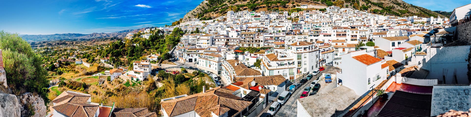 Panorama of white village of Mijas. Costa del Sol, Andalusia. Spain; Shutterstock ID 274937675