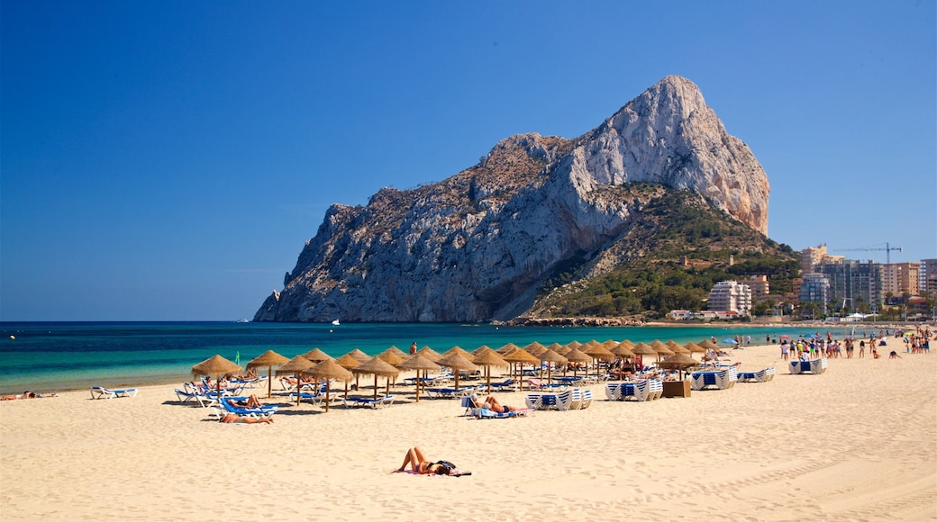 La Fossa Beach which includes general coastal views, a sandy beach and mountains