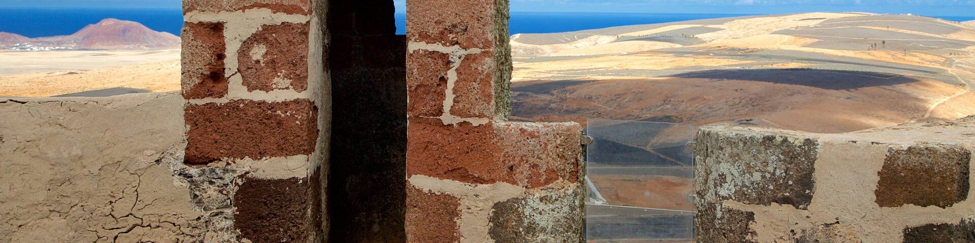 Santa Barbara Castle which includes desert views and chateau or palace