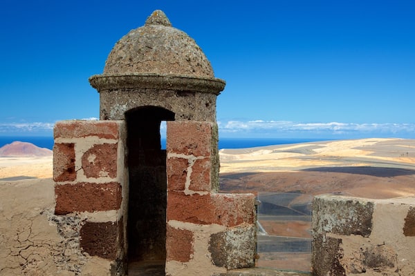 Santa Barbara Castle which includes desert views and chateau or palace