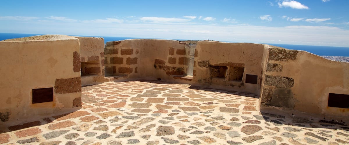 Santa Barbara Castle showing chateau or palace and desert views