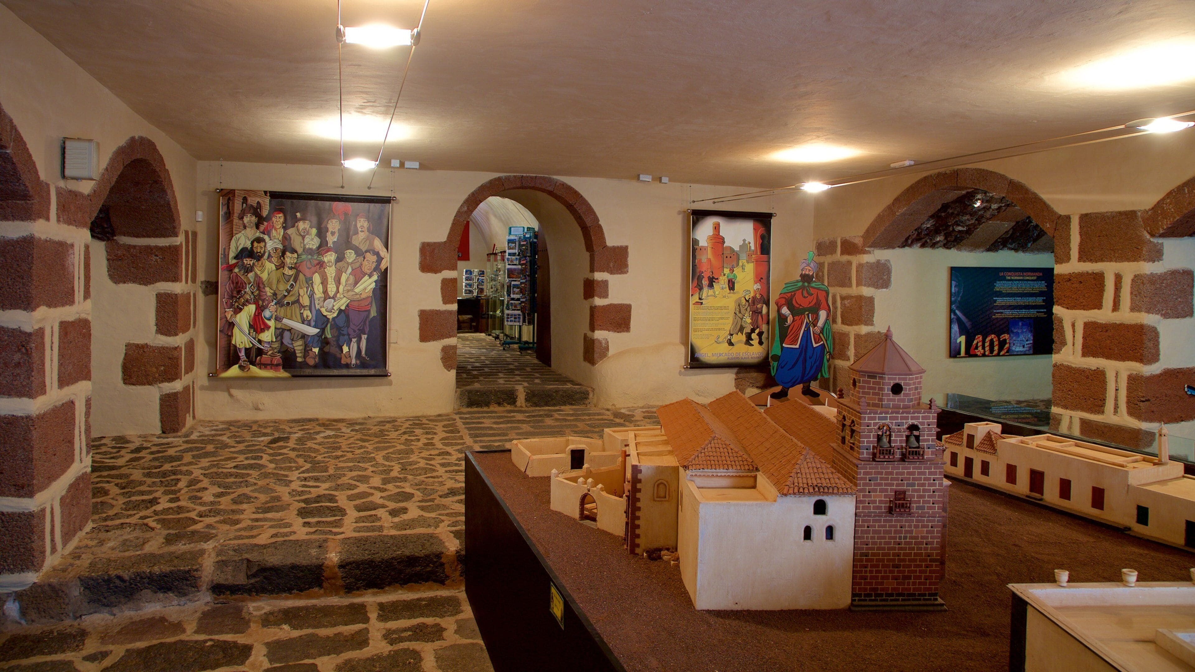 Santa Barbara Castle featuring interior views and chateau or palace