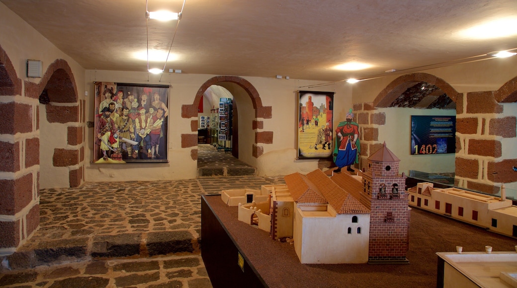 Santa Barbara Castle featuring interior views and chateau or palace