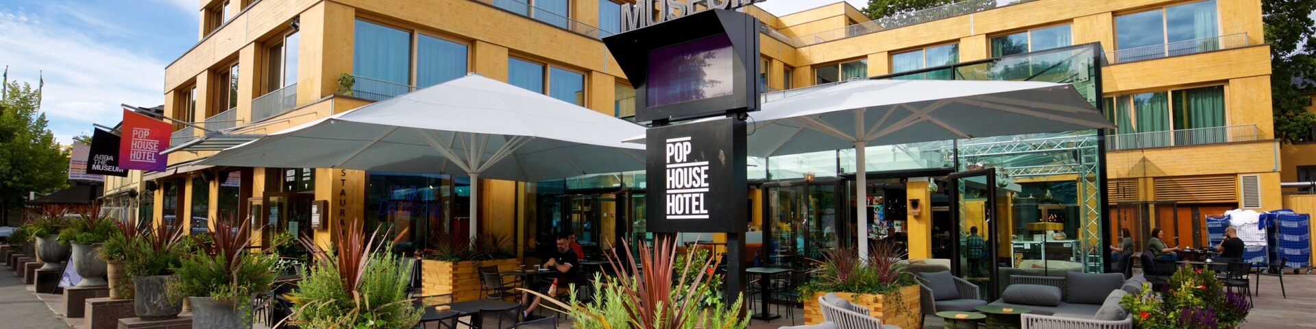 ABBA The Museum featuring signage