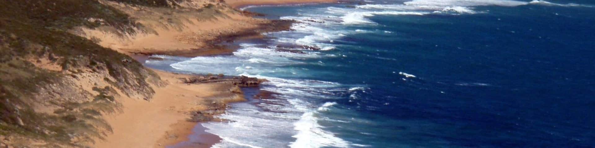 Disclaimer: I'm not exactly sure of the location of this photo. We charted a helicopter in White Gum Valley and spent about 8 hours flying along the coast to Albany. We stopped to refuel a couple of times but were mostly over rugged coastline and outback the whole flight. It was amazing! If you have the means, I highly recommend it!
