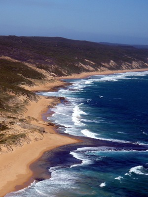 Disclaimer: I'm not exactly sure of the location of this photo. We charted a helicopter in White Gum Valley and spent about 8 hours flying along the coast to Albany. We stopped to refuel a couple of times but were mostly over rugged coastline and outback the whole flight. It was amazing! If you have the means, I highly recommend it!