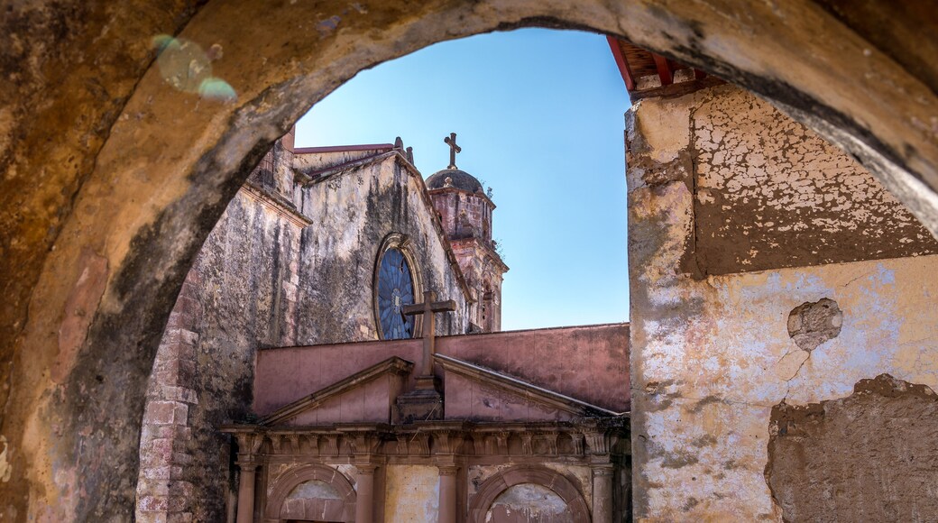 Old Church court yard in Patzcuaro, Mexico
