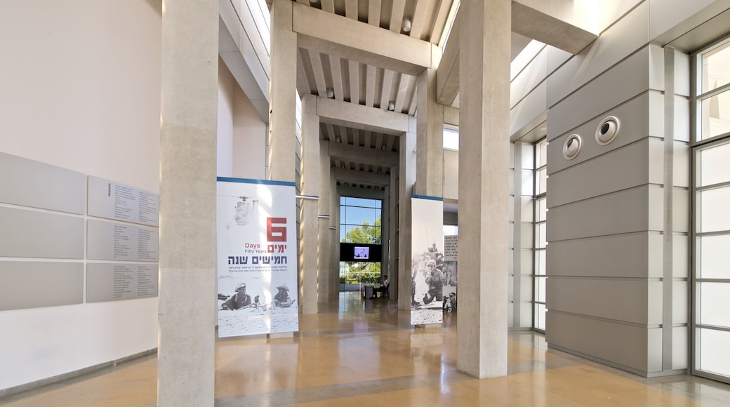 Yitzhak Rabin Center showing interior views and signage
