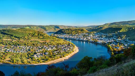 The great loop of the Rhine at Boppard in Germany