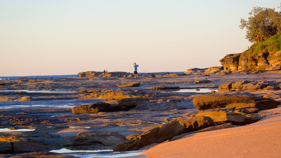 Shelly Beach inclusief algemene kustgezichten en rotsachtige kustlijn