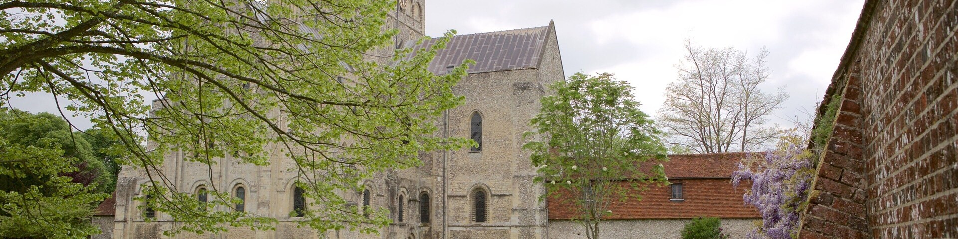 Hospital of St Cross mostrando um parque e arquitetura de patrimônio