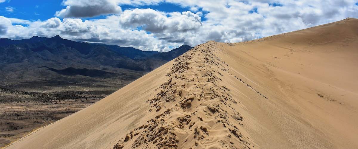 Extremely tall sand dunes in the middle of the Mojave Desert. Views from the top are incredible.
#adventure