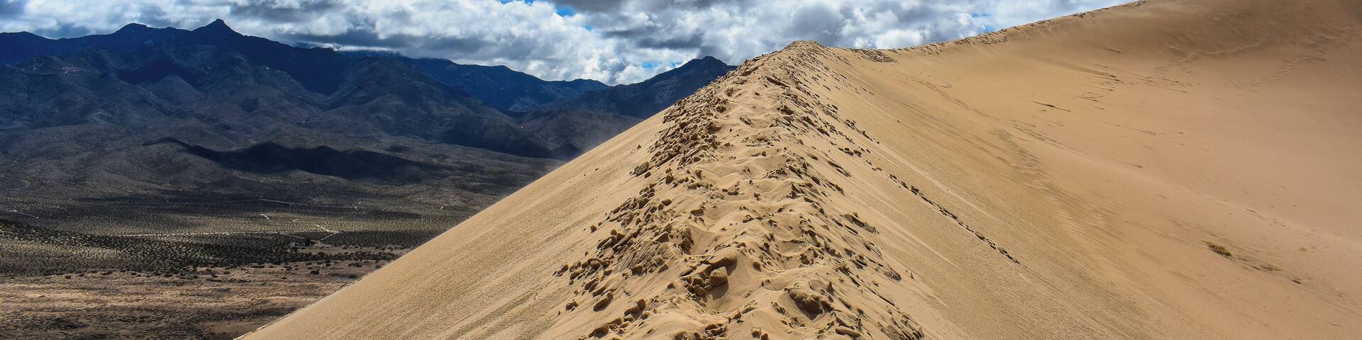 Extremely tall sand dunes in the middle of the Mojave Desert. Views from the top are incredible.
#adventure