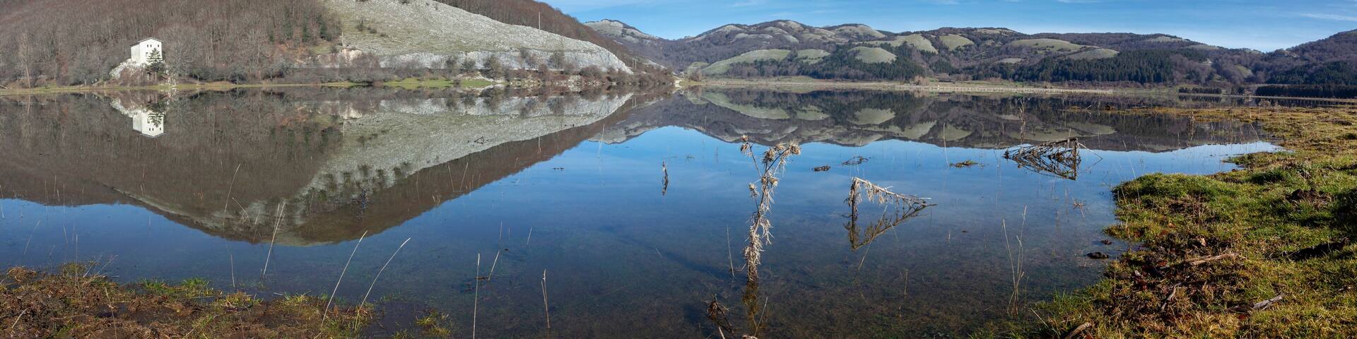 Laceno lake in Campania Italy