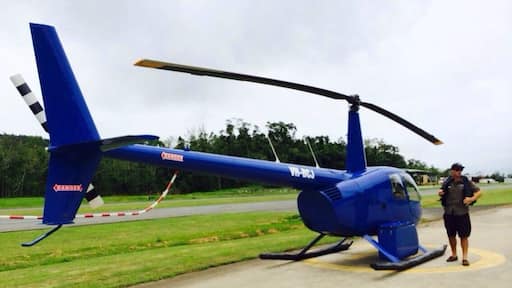 Our captain and the helicopter