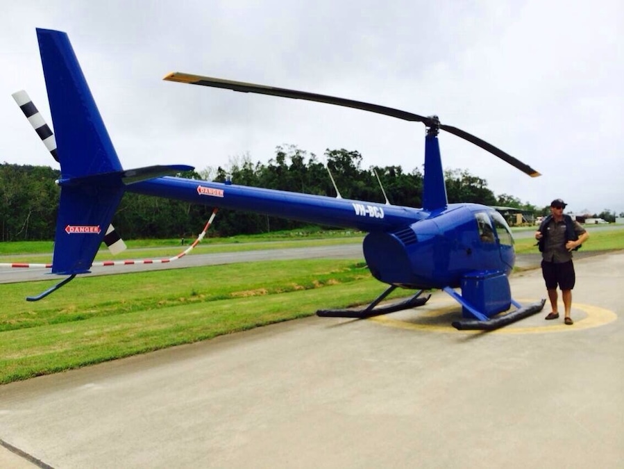 Our captain and the helicopter