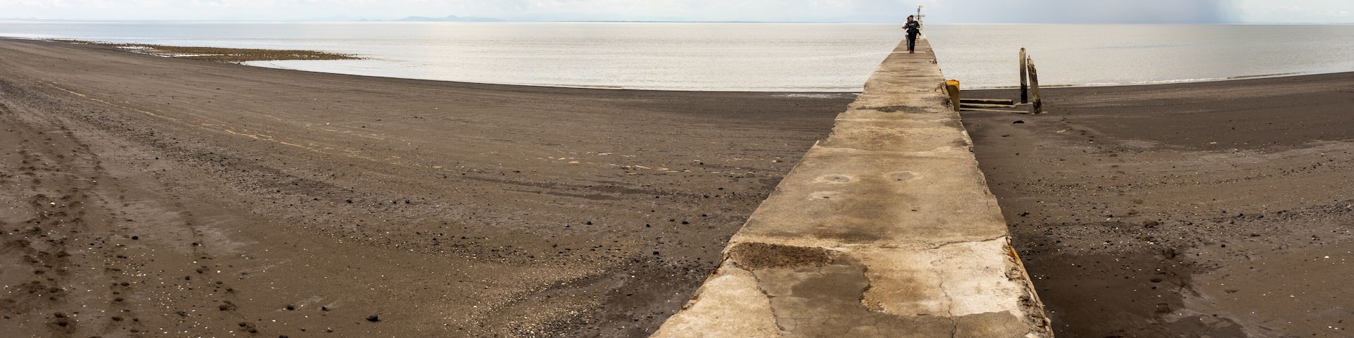 Panoramic photo of Pacific sea coast in Chinandega Nicaragua