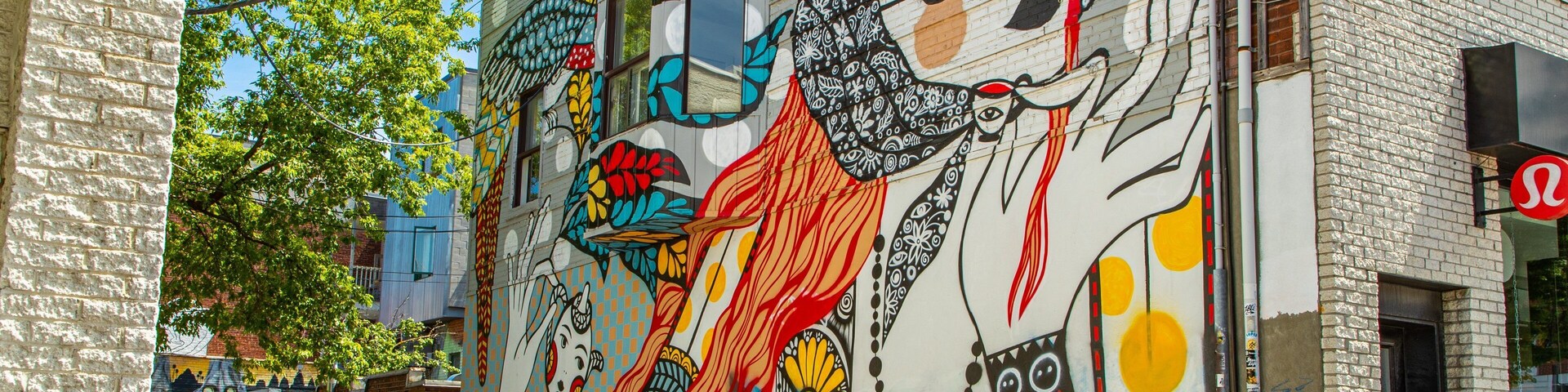 Plateau Mont Royal featuring outdoor art