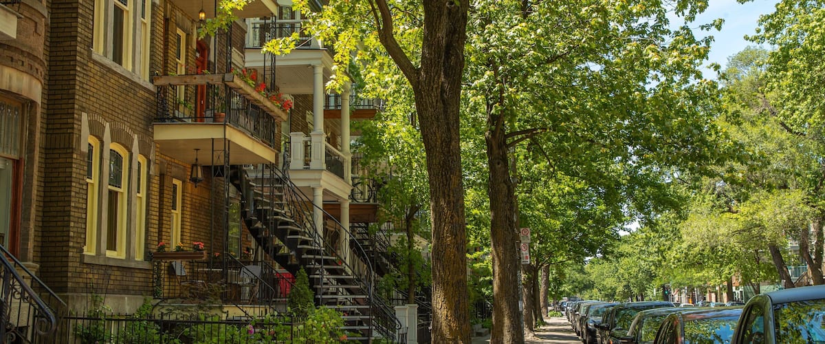 Plateau Mont Royal which includes heritage elements